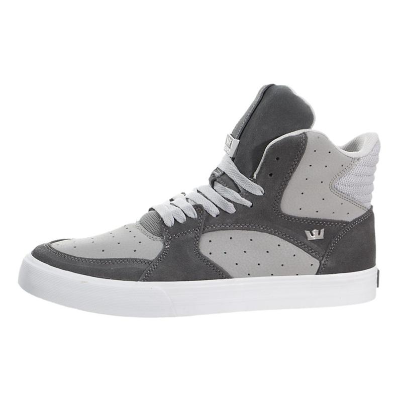 Buty Supra VAIDER 3000 - Sneakersy Wysokie Męskie - Szare Czarne (JBKR-49152)